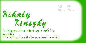 mihaly kinszky business card